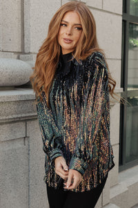 Too Glitz to Glam Button Up Shirt Womens Ave Shops 