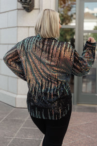 Too Glitz to Glam Button Up Shirt Womens Ave Shops 