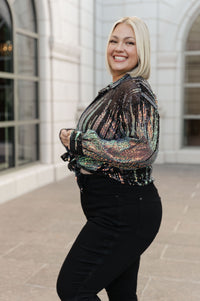 Too Glitz to Glam Button Up Shirt Womens Ave Shops 