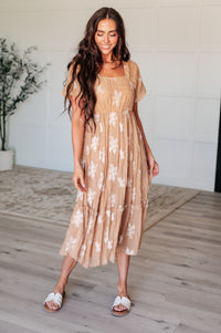 Trusting My Intuition Balloon Sleeve Dress in Camel Dresses Ave Shops 