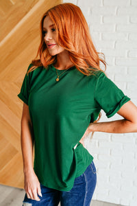 Uptown Crew T-Shirt in Green Womens Ave Shops 