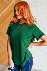 Uptown Crew T-Shirt in Green Womens Ave Shops 