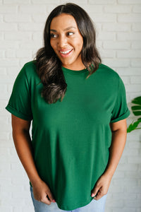 Uptown Crew T-Shirt in Green Womens Ave Shops 
