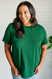 Uptown Crew T-Shirt in Green Womens Ave Shops 