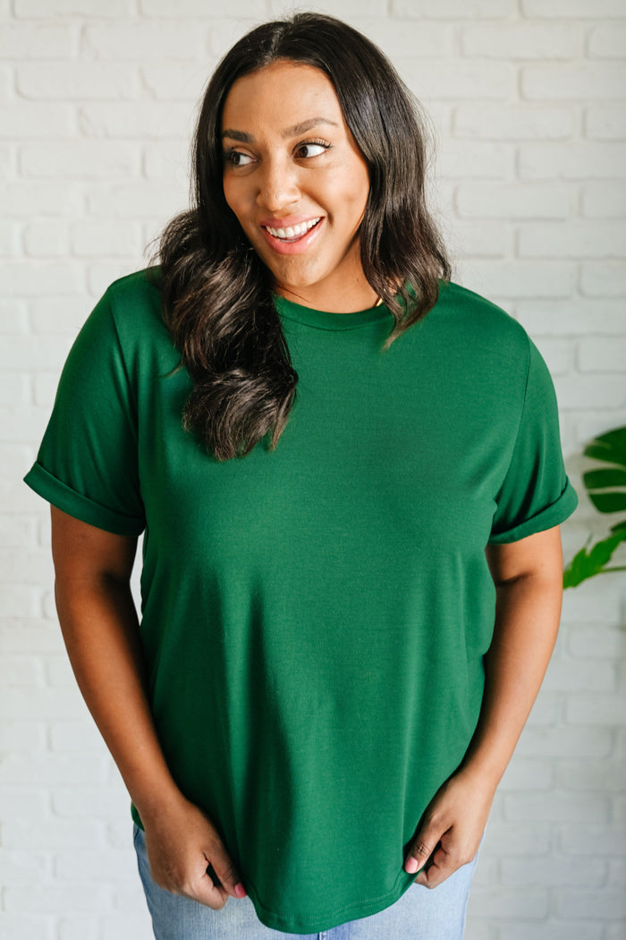 Uptown Crew T-Shirt in Green Womens Ave Shops 