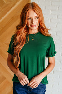 Uptown Crew T-Shirt in Green Womens Ave Shops 
