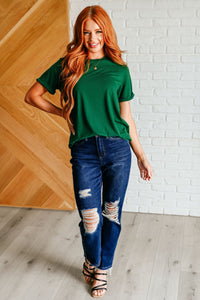 Uptown Crew T-Shirt in Green Womens Ave Shops 