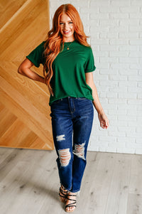 Uptown Crew T-Shirt in Green Womens Ave Shops 