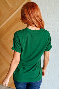 Uptown Crew T-Shirt in Green Womens Ave Shops 