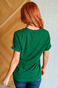 Uptown Crew T-Shirt in Green Womens Ave Shops 