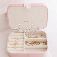 Velvet Jewelry Case - Blush jewelry case The Classy Cloth 