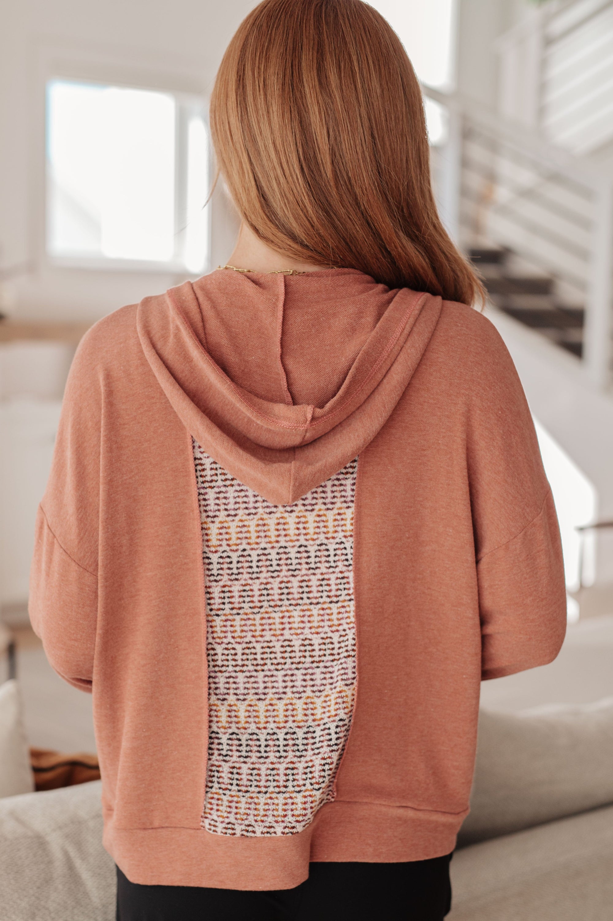 Wave Hello Mixed Print Hoodie Tops Ave Shops 