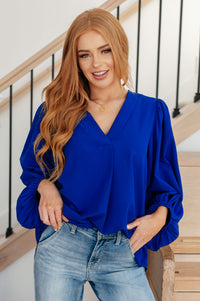 What Do You Say Balloon Sleeve Blouse Womens Ave Shops 