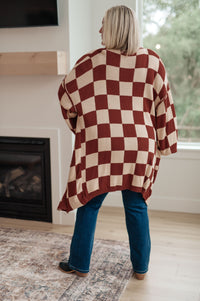 When I See You Again Checkered Cardigan Womens Ave Shops 