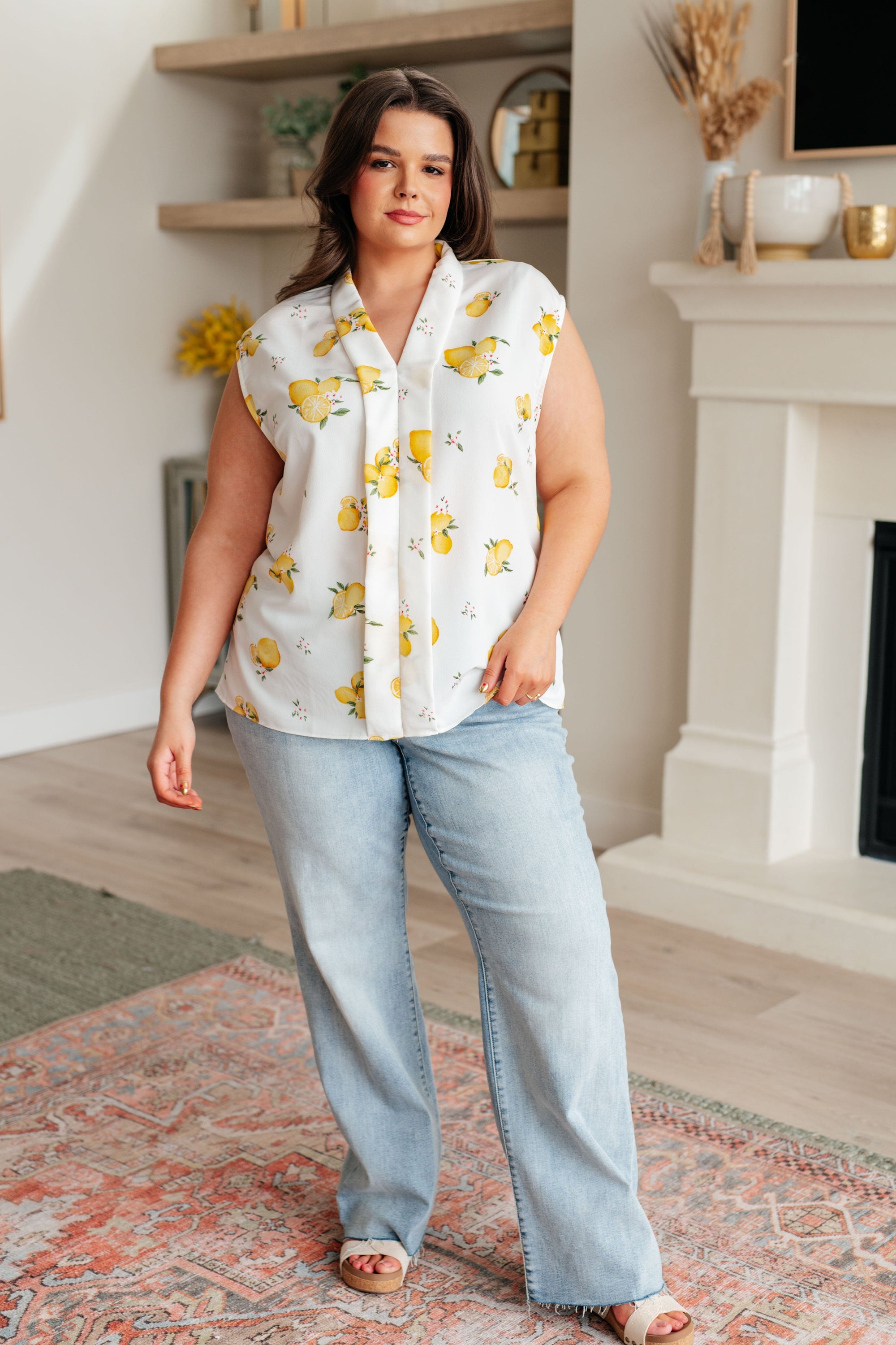 When Life Gives You Lemons Sleeveless Blouse Tops Ave Shops 