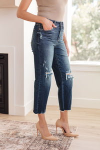 Whitney High Rise Distressed Wide Leg Crop Jeans Womens Ave Shops 