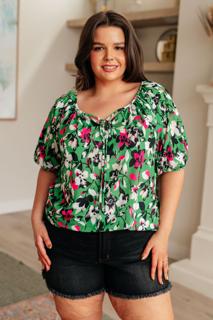 Wild and Bright Floral Top Tops Ave Shops 