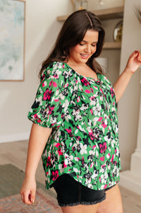 Wild and Bright Floral Top Tops Ave Shops 