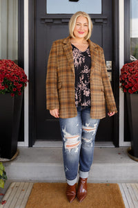 World Class Plaid Blazer Layers Ave Shops 