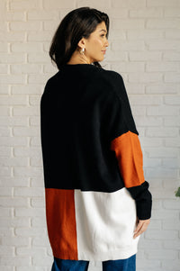 Writer's Block Color Block Open Front Cardigan Layers Ave Shops 