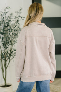 You Should Know Half Zip Pullover in Ash Mocha Womens Ave Shops 
