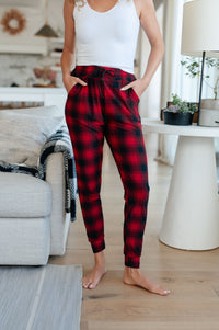 Your New Favorite Joggers in Red Plaid Womens Ave Shops 