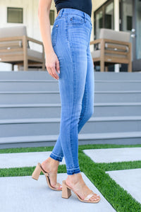 Amanda High Rise Pull on Release Hem Skinny Jeans Womens Ave Shops 