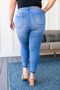 Amanda High Rise Pull on Release Hem Skinny Jeans Womens Ave Shops 