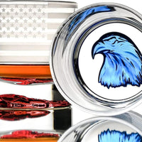 American Flag Decor USA Whiskey Glasses - Set of 2 whiskey glasses Greenline Goods 
