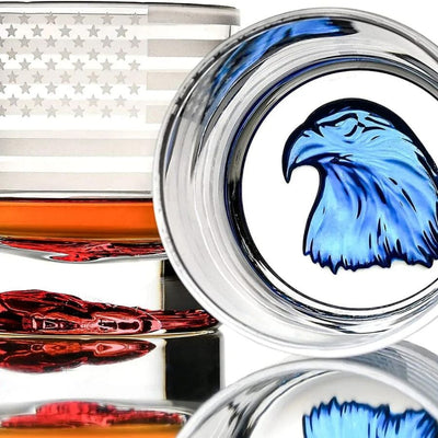 American Flag Decor USA Whiskey Glasses - Set of 2 whiskey glasses Greenline Goods