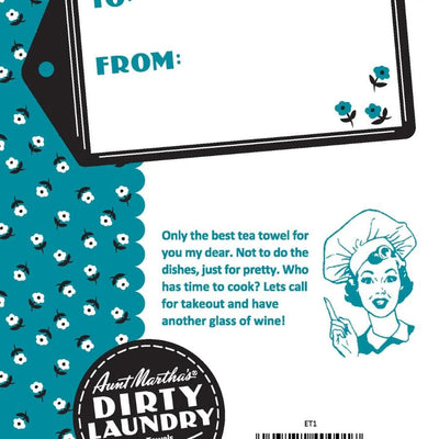 Aunt Martha's Dirty Laundry Tea Towel - I'm Sorry kitchen towels Colonial Patterns