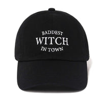 Baddest Witch In Town Embroidered Baseball Cap Hat Judson & Co 