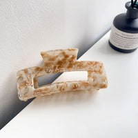 Beige Multicolored Acetate Rectangle Hair Clip hair accessories Judson & Co 