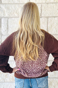 Brown Animal Print Woven Top NEW 