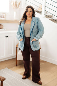 Business Brunch Denim Blazer Womens Ave Shops 