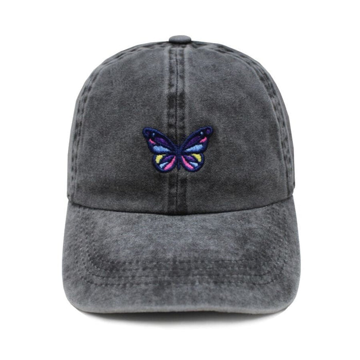Butterfly Embroidered Baseball Hat Hat Judson & Co 