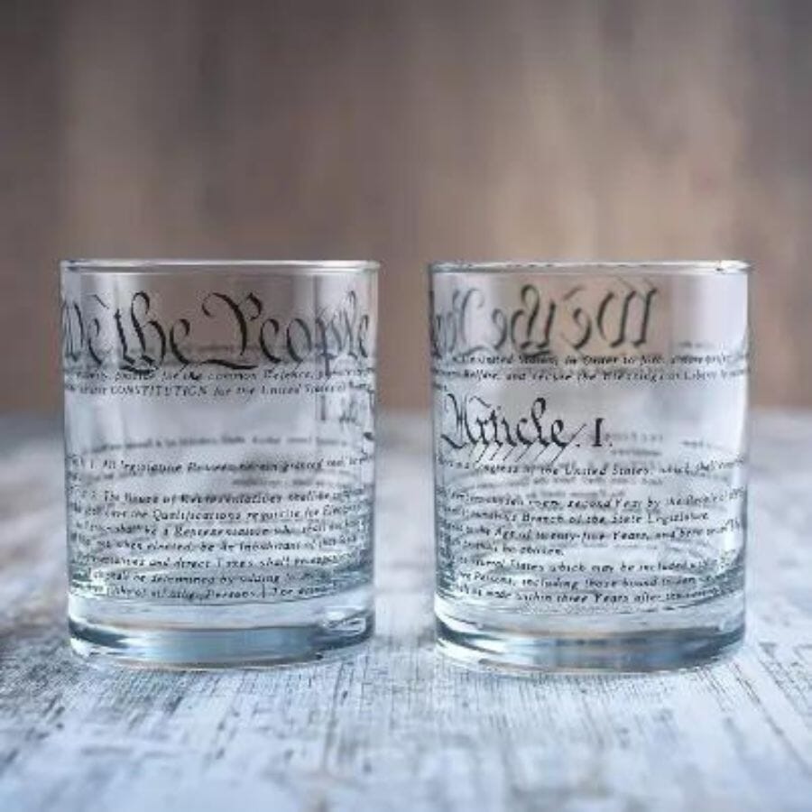 Constitution Whiskey Glasses - Set of 2 whiskey glasses Greenline Goods 