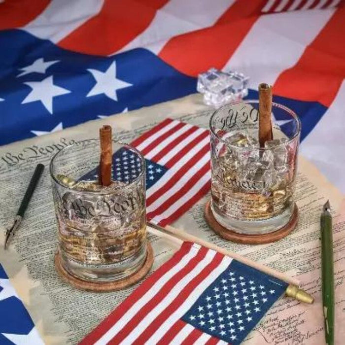 Constitution Whiskey Glasses - Set of 2 whiskey glasses Greenline Goods 