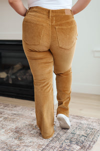 Cordelia Bootcut Corduroy Pants in Camel Womens Ave Shops 