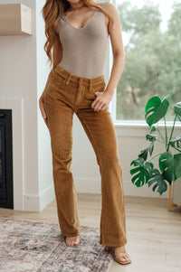 Cordelia Bootcut Corduroy Pants in Camel Womens Ave Shops 