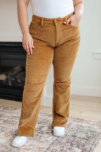 Cordelia Bootcut Corduroy Pants in Camel Womens Ave Shops 