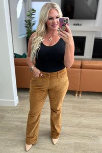 Cordelia Bootcut Corduroy Pants in Camel Womens Ave Shops 