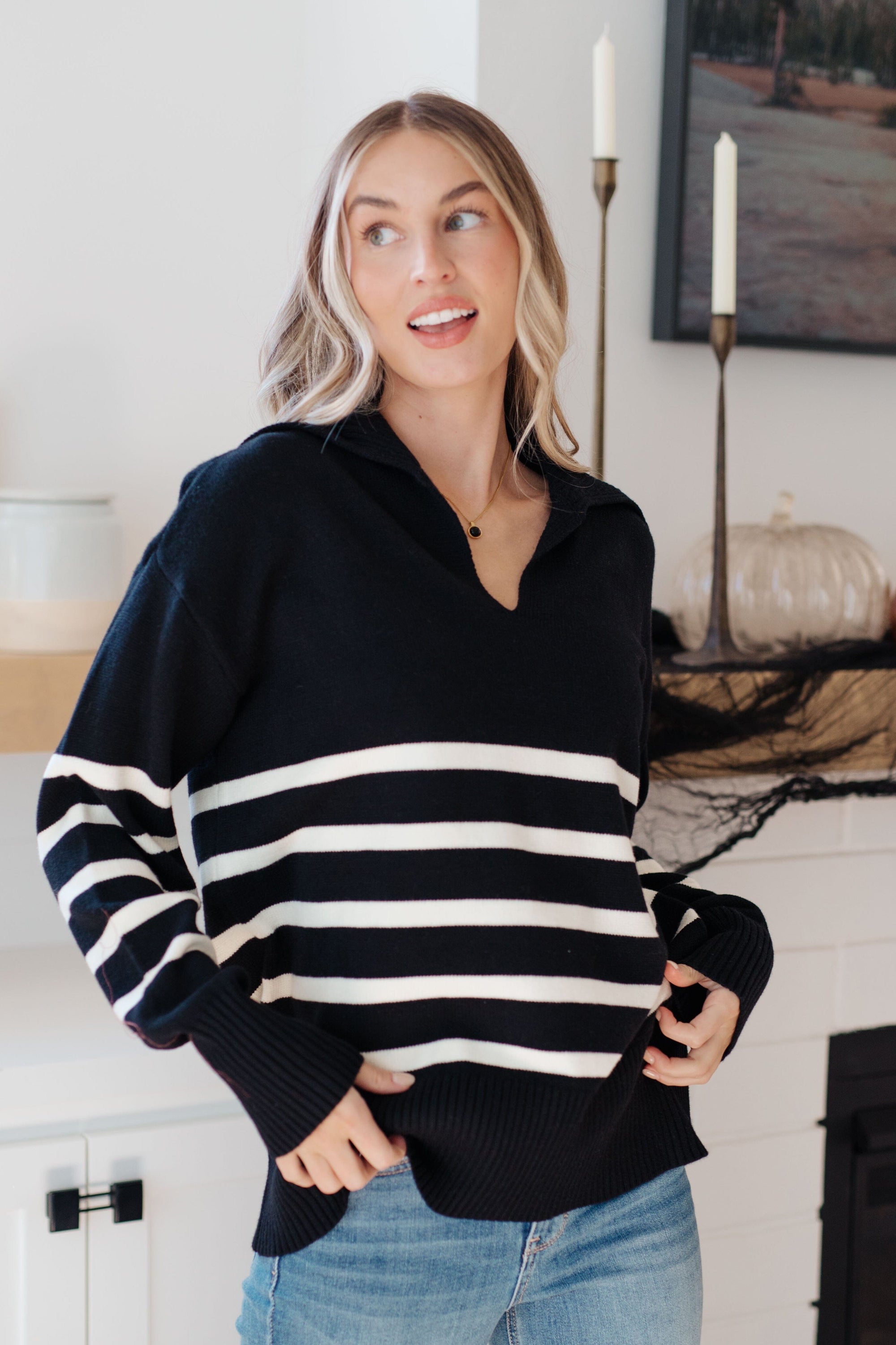 From Here On Out Striped Sweater Womens Ave Shops 