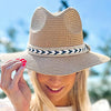 Hilton Head Natural Hat with Woven Band Hat Caroline Hill
