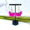 Hot Pink Dangle Puffs Earrings TRACY LYNN