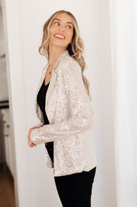 I Know You're Busy Sequin Blazer Womens Ave Shops 