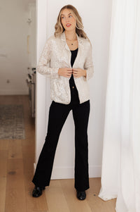 I Know You're Busy Sequin Blazer Womens Ave Shops 