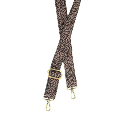 Joy Susan 1.25" Raisin Cheetah Faux Guitar Strap belt Joy Susan