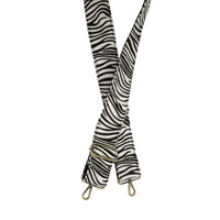 Joy Susan 1.25" White and Black Zebra Faux Guitar Strap belt Joy Susan 