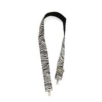 Joy Susan 1.25" White and Black Zebra Faux Guitar Strap belt Joy Susan 
